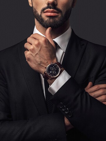 GT Collection Analoguhr 'SAPPHIRE-CRYSTAL' in Braun