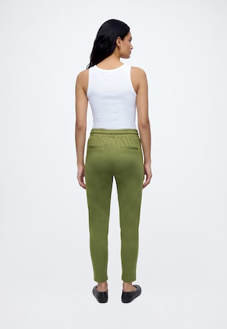 ICHI Tapered Pleat-Front Pants 'IHKATE' in Green