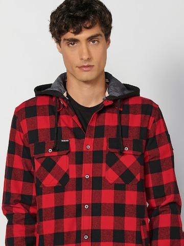 KOROSHI Regular fit Button Up Shirt in Red