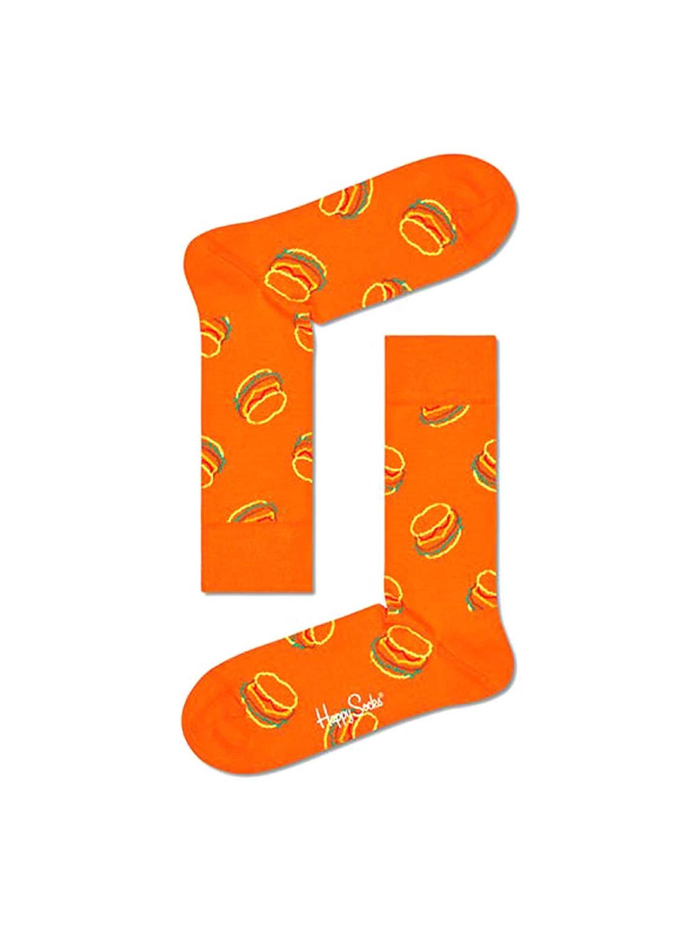 Happy Socks Sokker 'Lunch Time 2700 Multicoloured Socks' i orange: forside
