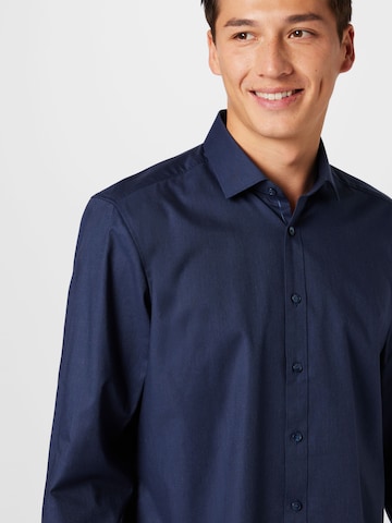 Slim fit Camicia di OLYMP in blu