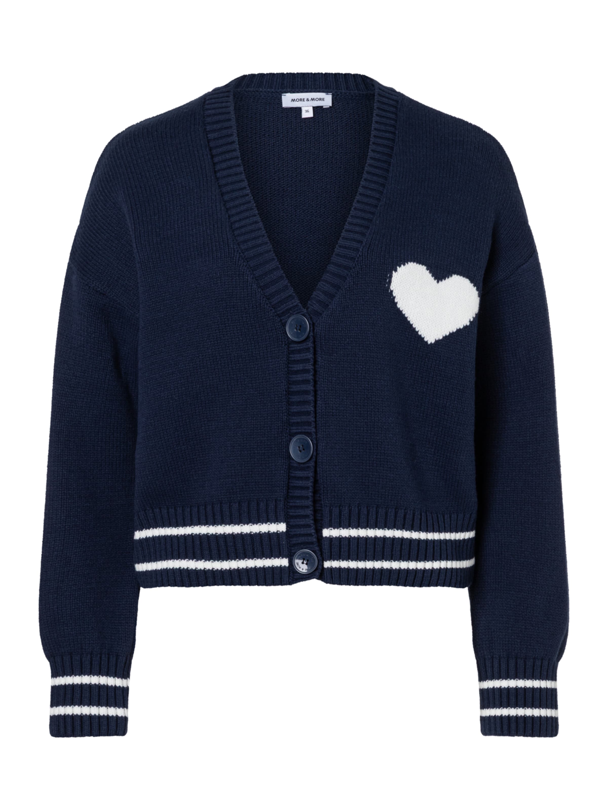 MORE & MORE Knit Cardigan in Blue: front