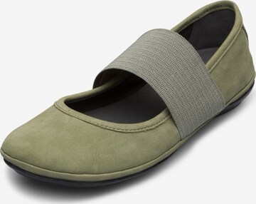 CAMPER Ballet Flats with Strap 'Right Nina' in Green