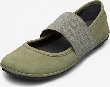 CAMPER Ballet Flats with Strap 'Right Nina' in Green: front