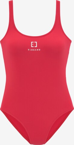 Elbsand Bustier Badeanzug in Rot: predná strana