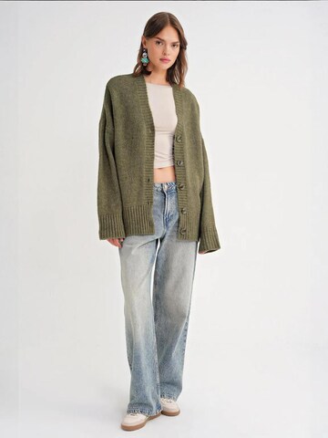 MixRay Knit Cardigan in Green