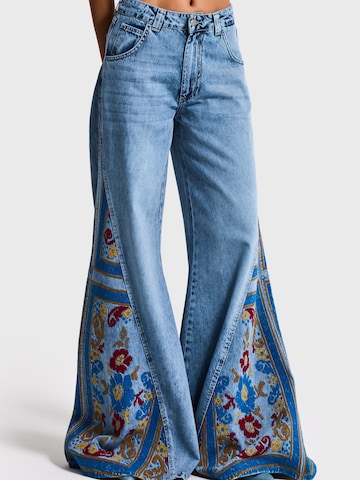 Wide Leg Jean 'Palazzo Mid Rise Jeans' IT'S BASIC en bleu