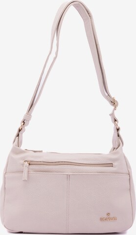 Borsa a spalla 'Borsa a Tracolla Donna Ecopelle con Zip e Tasche Multiple - B Cavalli' di B. Cavalli in beige: frontale