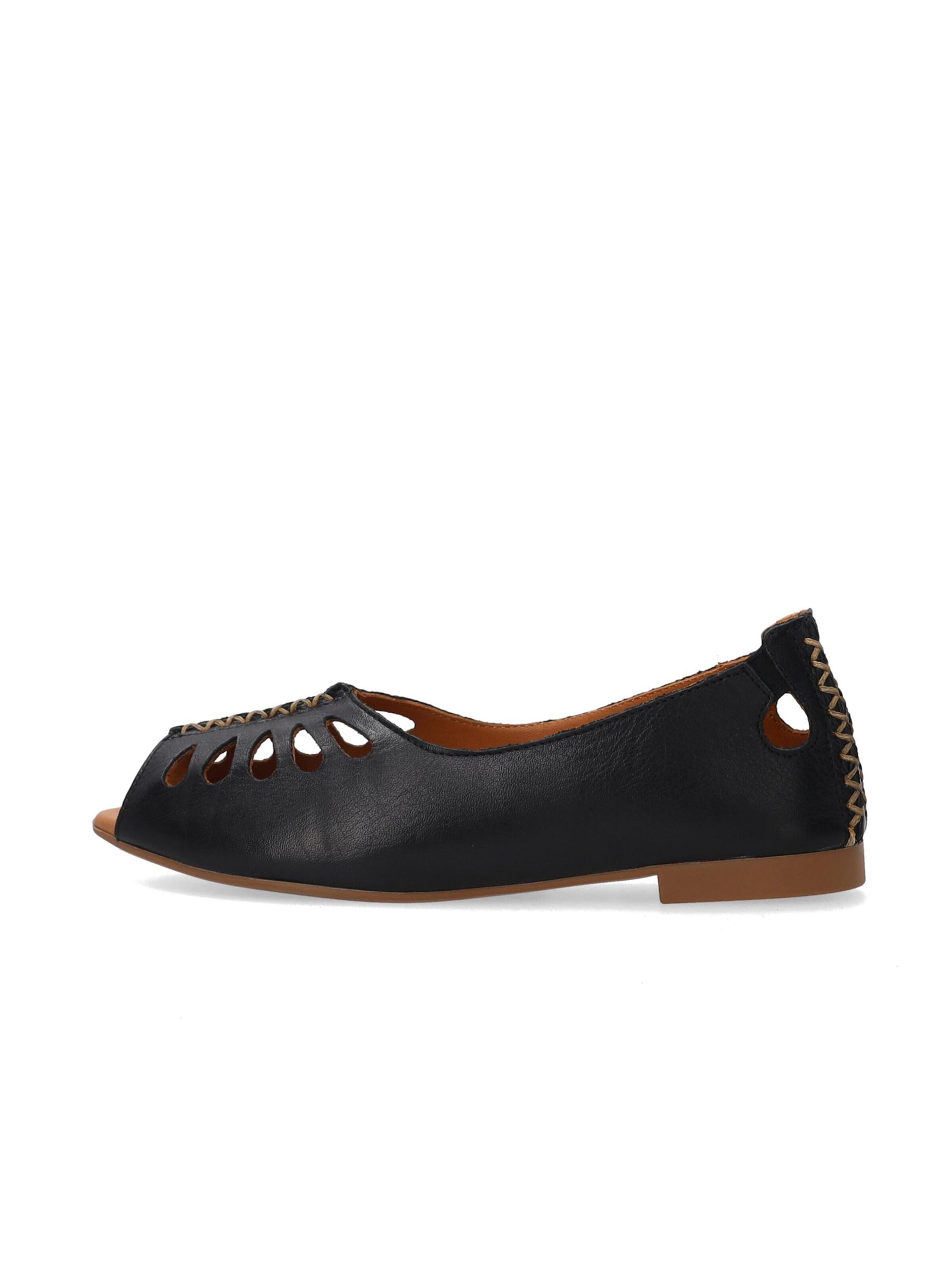 VENEZIA Ballet Flats in Black: front