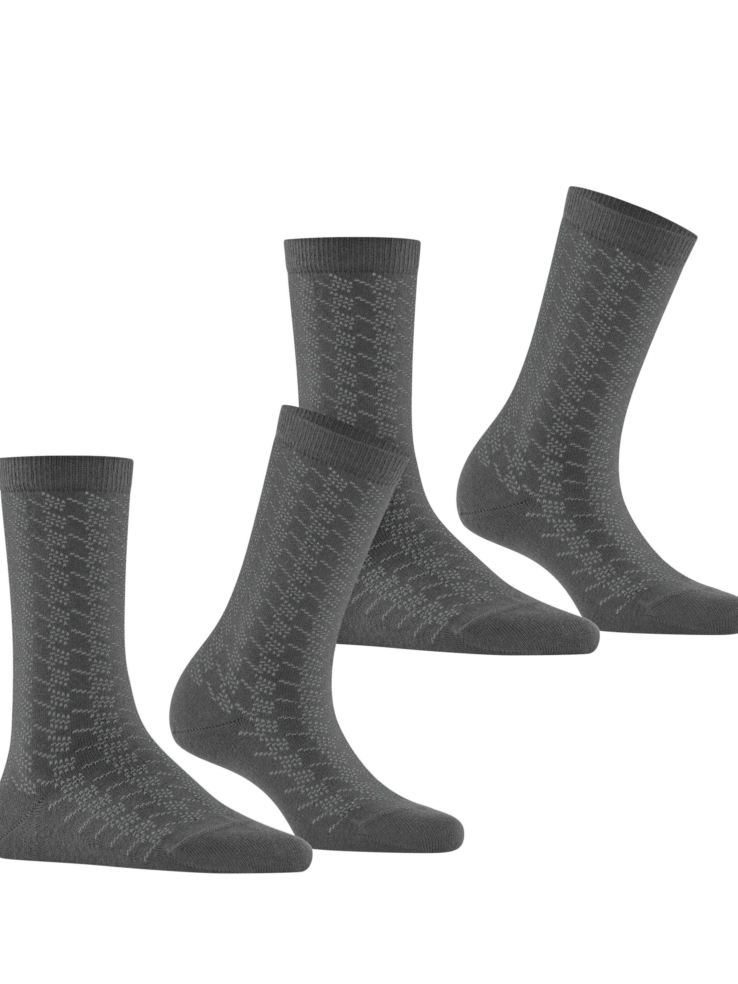 ESPRIT Socken 'Pepita Pattern 2-Pack'‌‌‌ in Grau