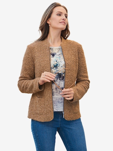 Goldner Knit Cardigan in Brown: front