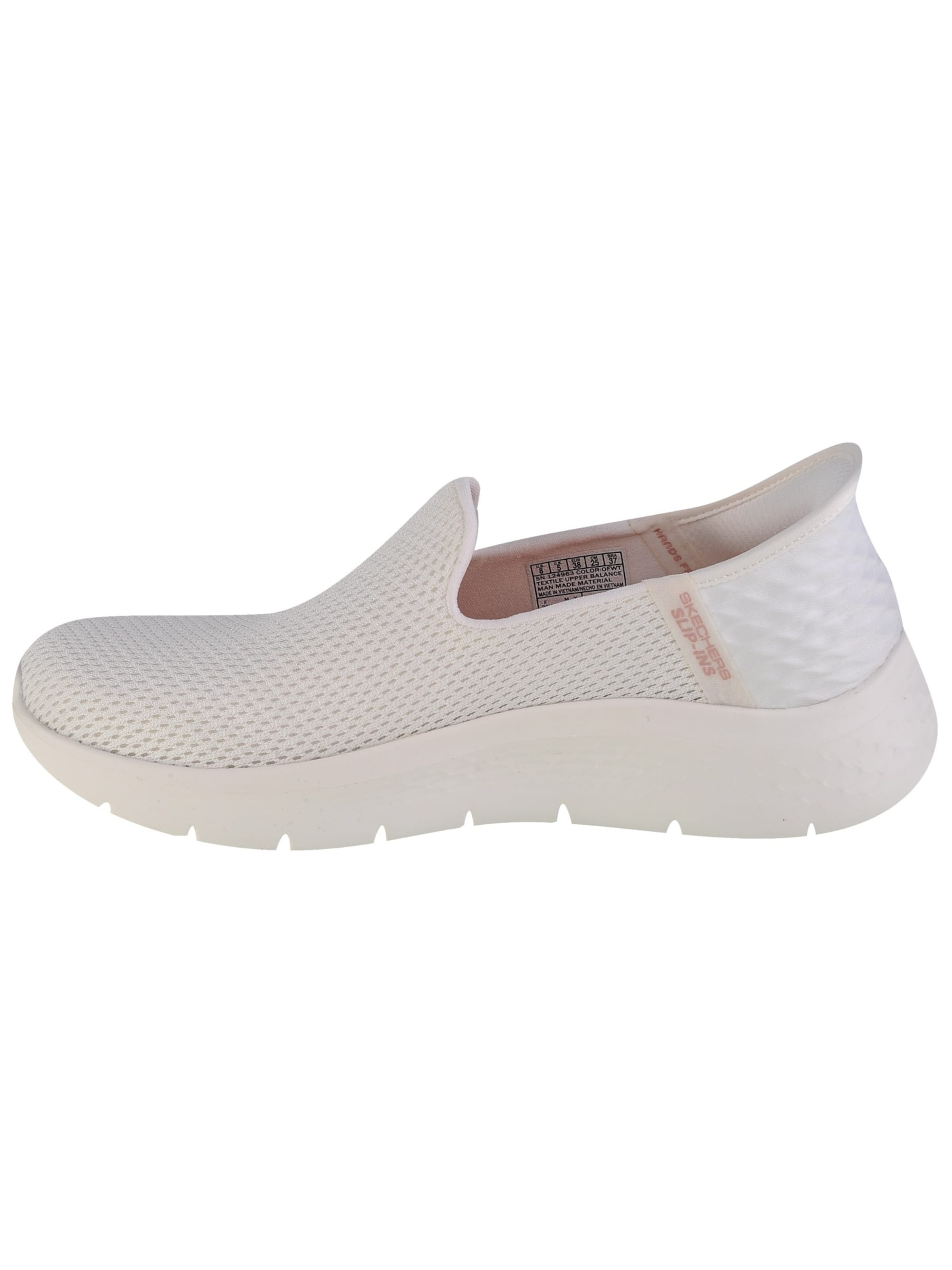 SKECHERS Slip-Ons 'GO WALK' in White: front
