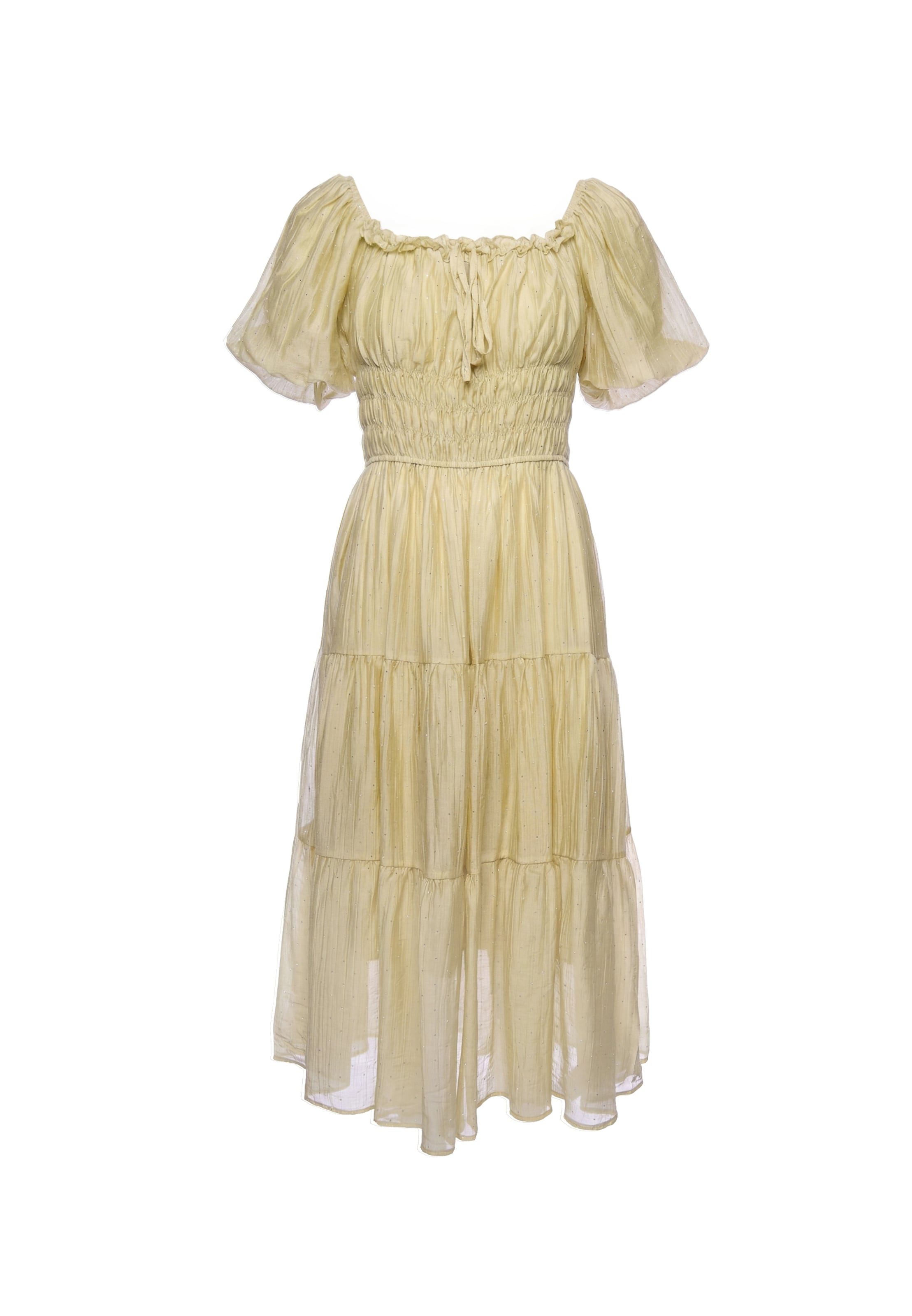 faina - Vestido em verde: frente