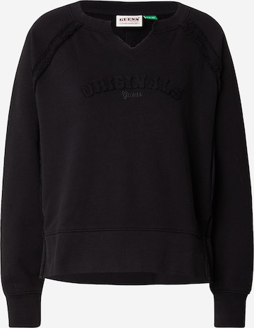 Felpa di GUESS Originals in nero: frontale