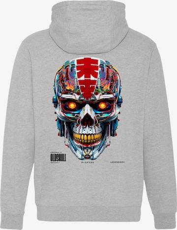 Oldskull Sweatshirt 'Xtreme Vivid Skull' in Grau: Vorderseite