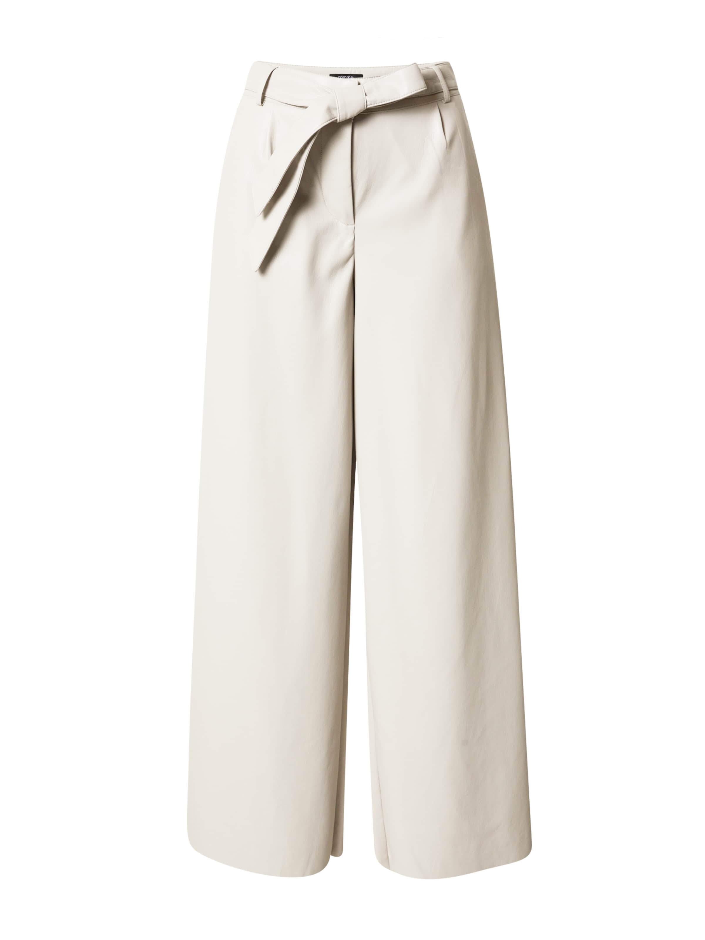 Wide Leg Pantalon à pince COMMA en beige : devant