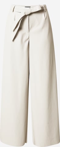 Wide leg Pantaloni con pieghe di COMMA in beige: frontale
