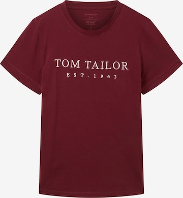 Tricou de la TOM TAILOR pe roșu: față