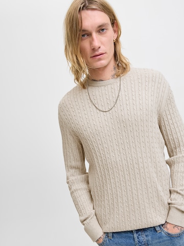 JACK & JONES Tröja 'JJEEMIL' i beige