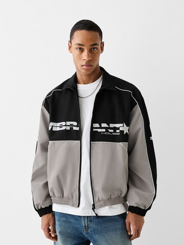 Bershka Between-Season Jacket in Grey: front