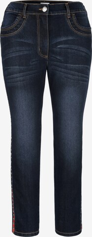 MIAMODA Slimfit Jeans in Blauw: voorkant