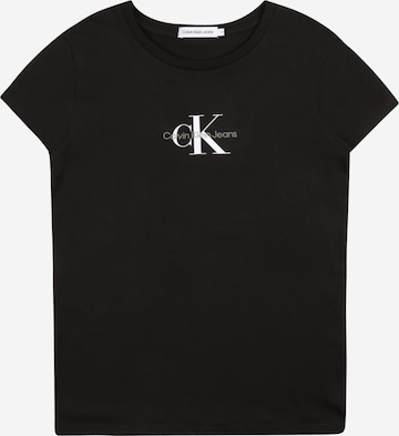 Tricou de la Calvin Klein Jeans pe negru: față