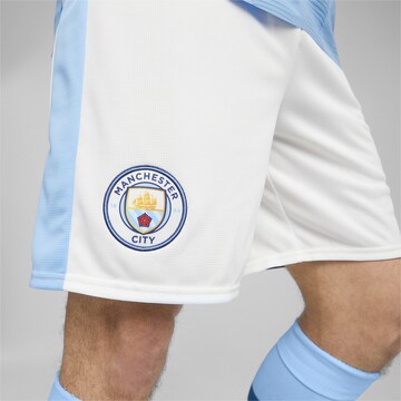 Regular Pantalon de sport 'Manchester City' PUMA en blanc