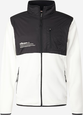 ELLESSE Fleece Jacket 'Solarolo' in White: front
