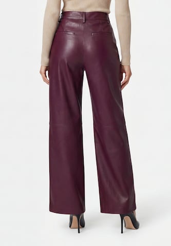 Wide Leg Pantalon à pince faina en rouge
