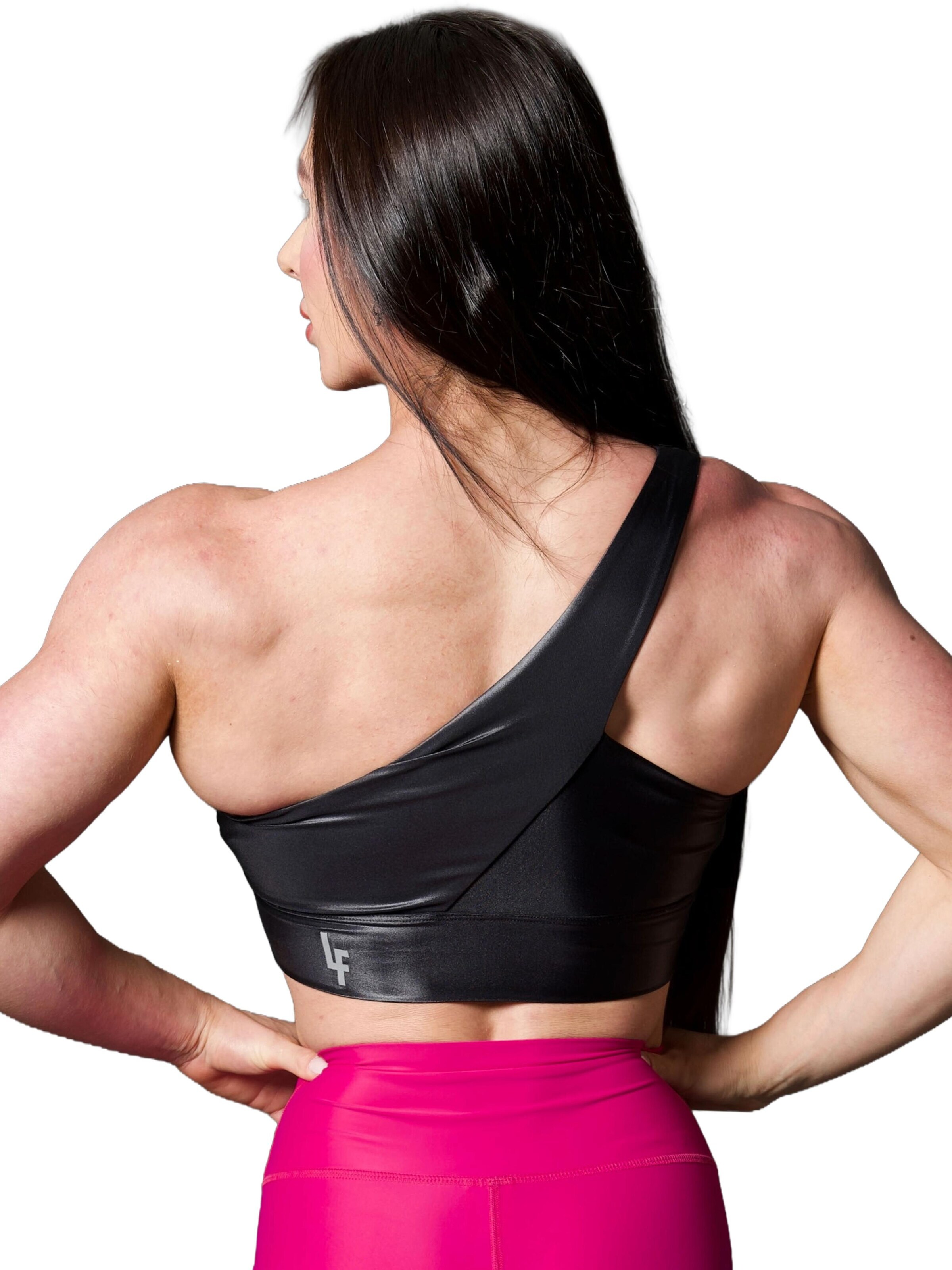 Top sportivo 'Carmela Pearl' di LUXFEEL in nero