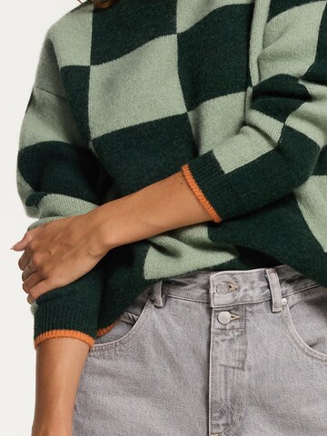 Shiwi Sweater 'Helsinki Check' in Green