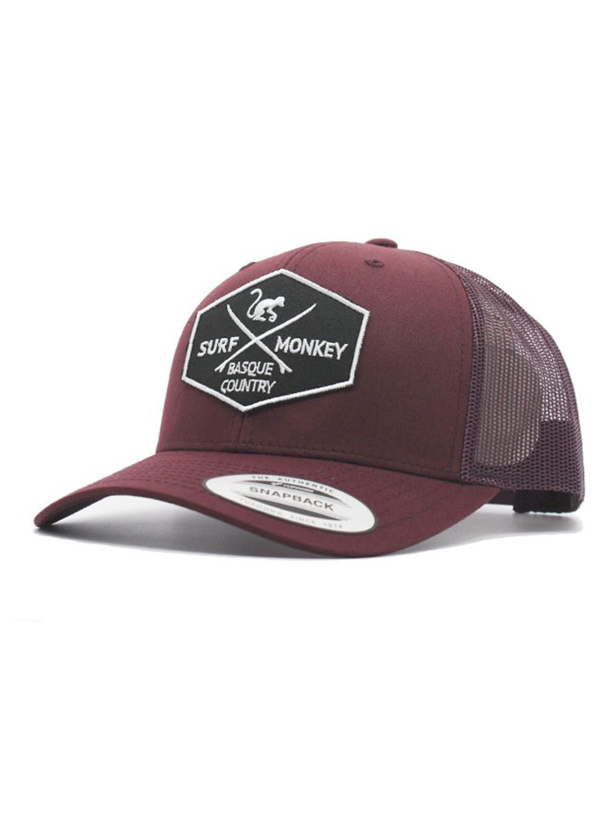 Surf Monkey Athletic Cap in Red: front