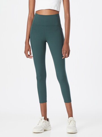 Girlfriend Collective Skinny Sports trousers in Green: front