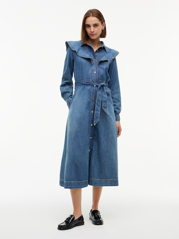 TOMMY HILFIGER - Vestidos camiseiros em azul: frente