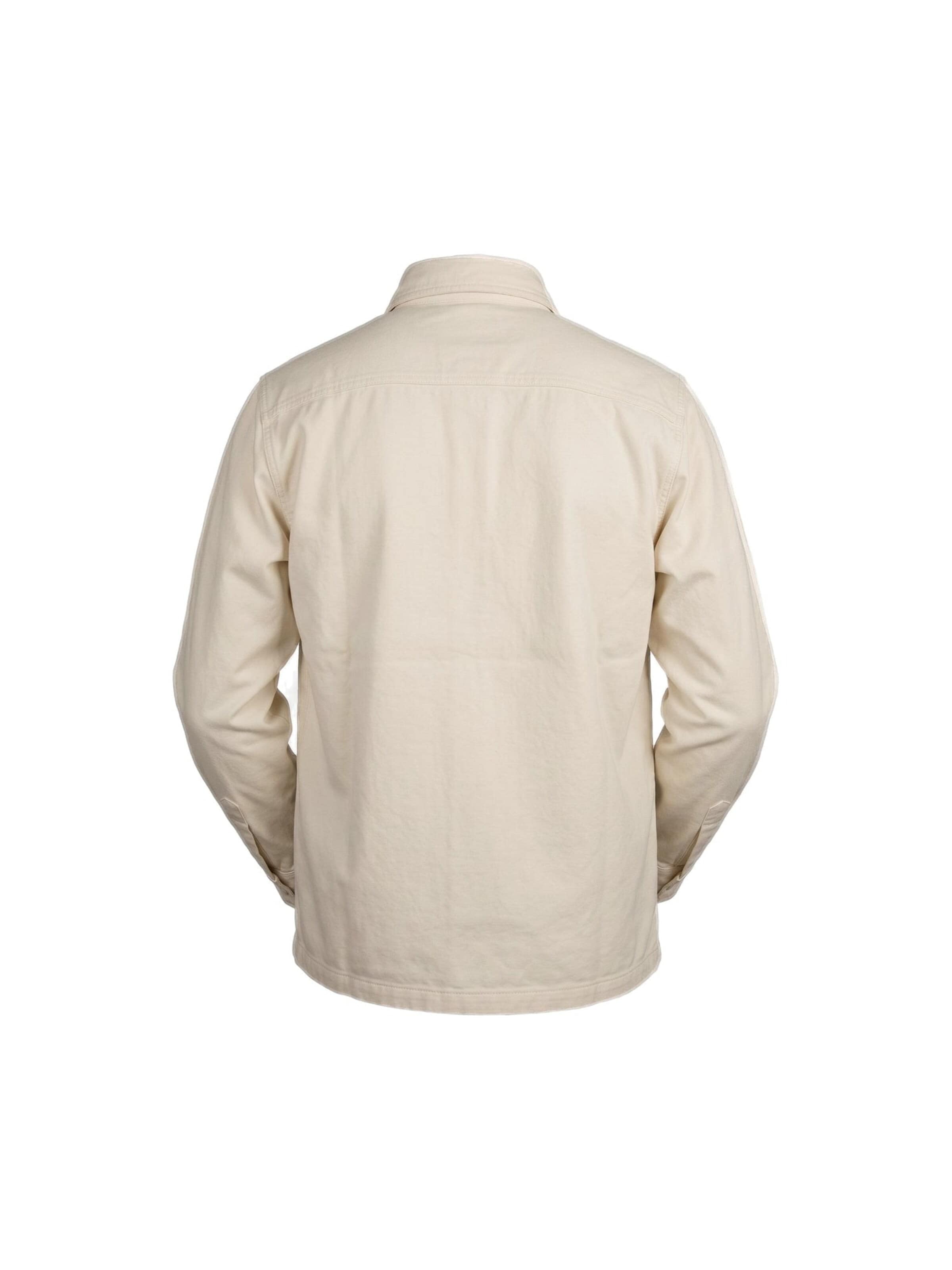 Maglietta '3-BUTTON LONG SLEEVE INTERLOCK POLO SHIRT BURLINGTON MILK' di Bl'ker Vintage in beige