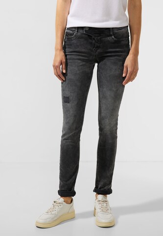 STREET ONE Slimfit Jeans 'Jane' i sort: forside