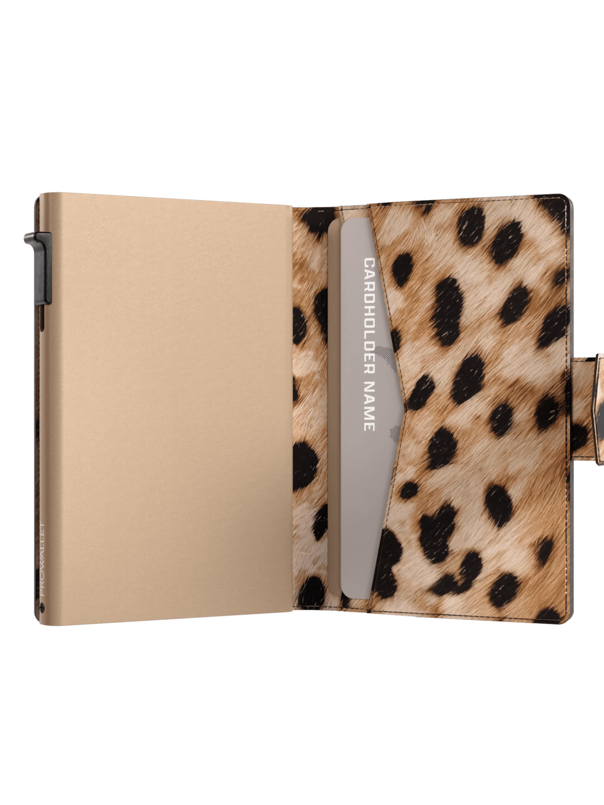 Prowallet Wallet 'Pasjeshouder Plus Leopard' in Beige