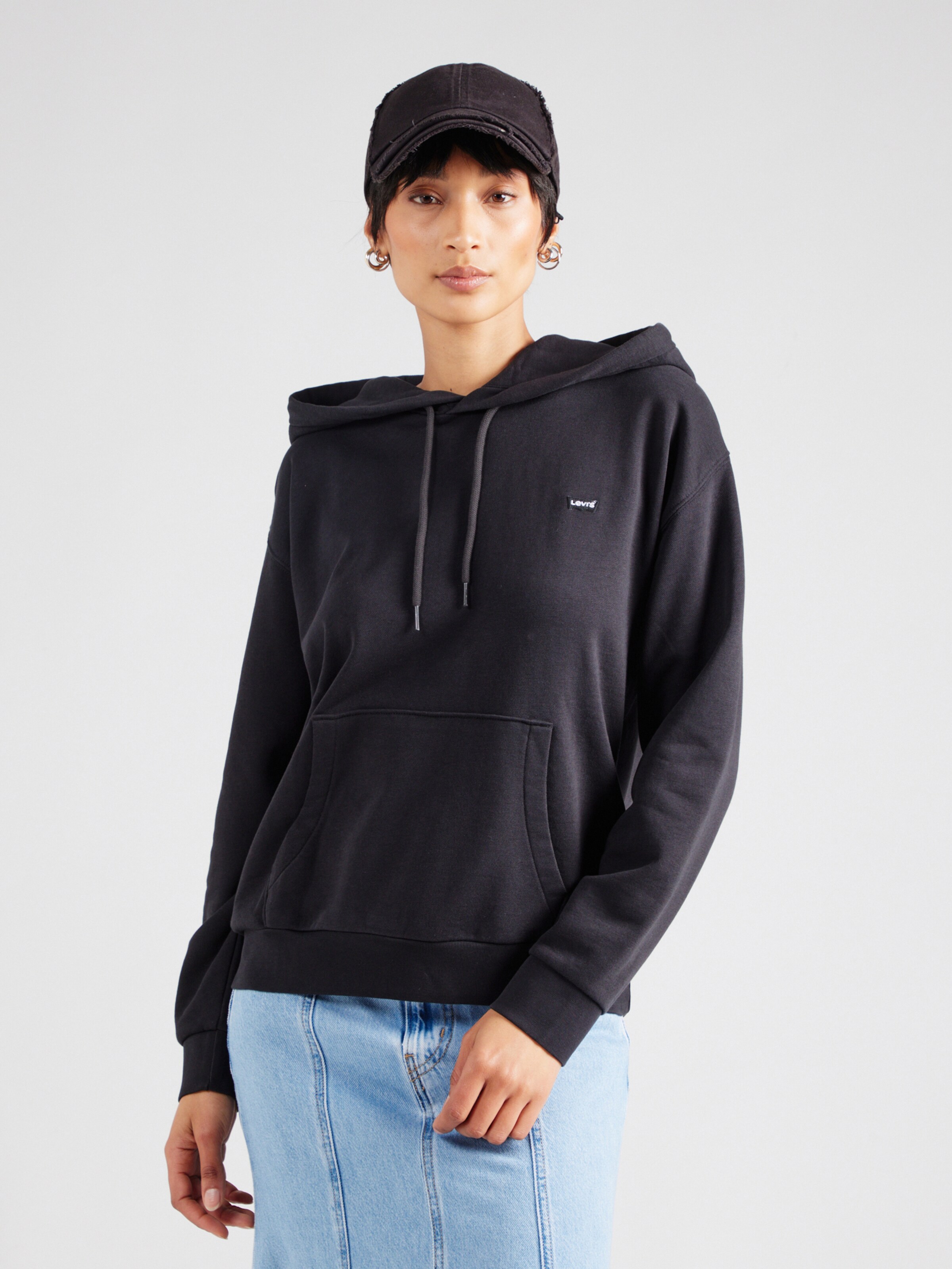 Black levis hoodie women's sale
