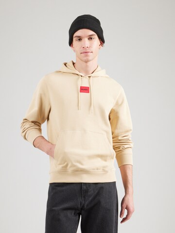 Felpa 'Daratschi214' di HUGO in beige: frontale