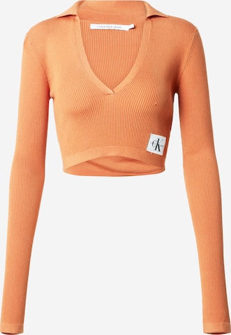 Calvin Klein Jeans Sweater in Orange: front