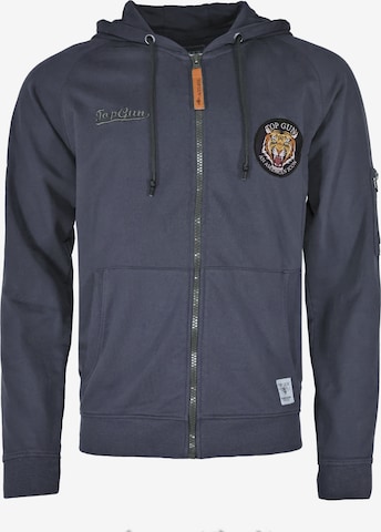 TOP GUN Sweatvest ' ' in Blauw: voorkant