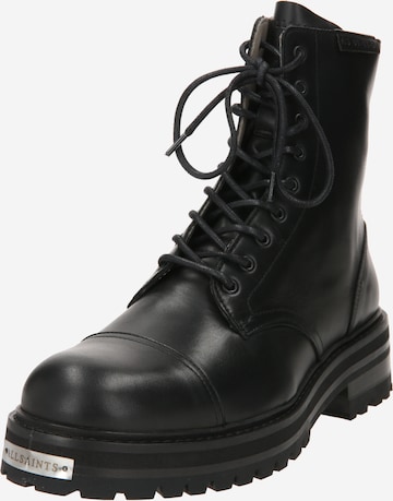 AllSaints - Botas com atacadores 'HANK' em preto: frente