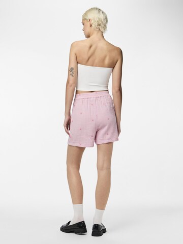 PIECES Regular Broek 'PCMaya' in Roze