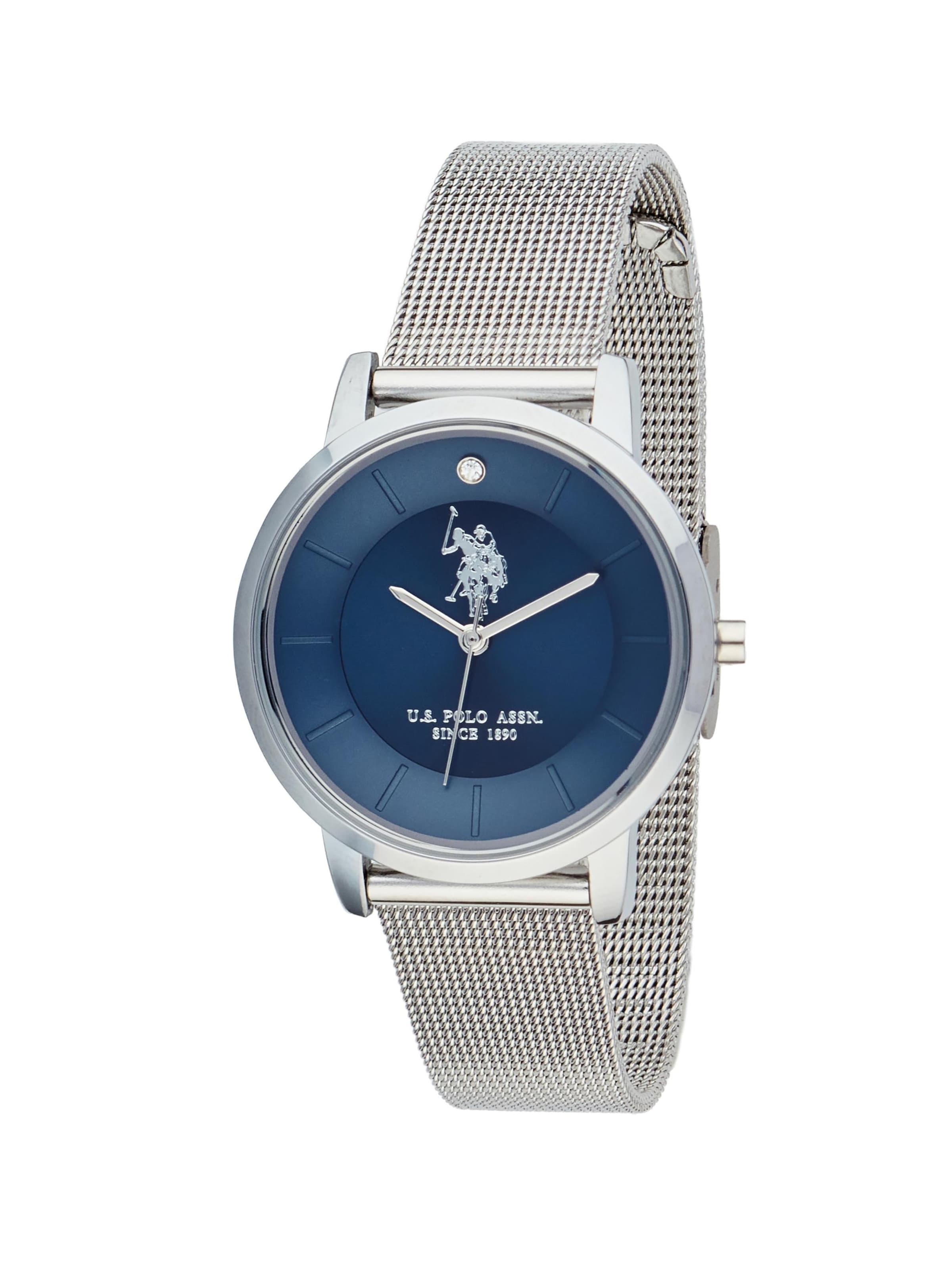 U.S. POLO ASSN. - Reloj analógico 'Amalia' en plata: frente