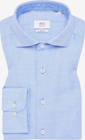 ETERNA Slim fit Button Up Shirt in Blue