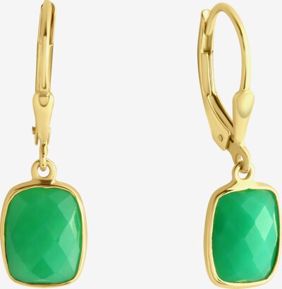 Jamelli Ohrringe in gold / grün, Produktansicht