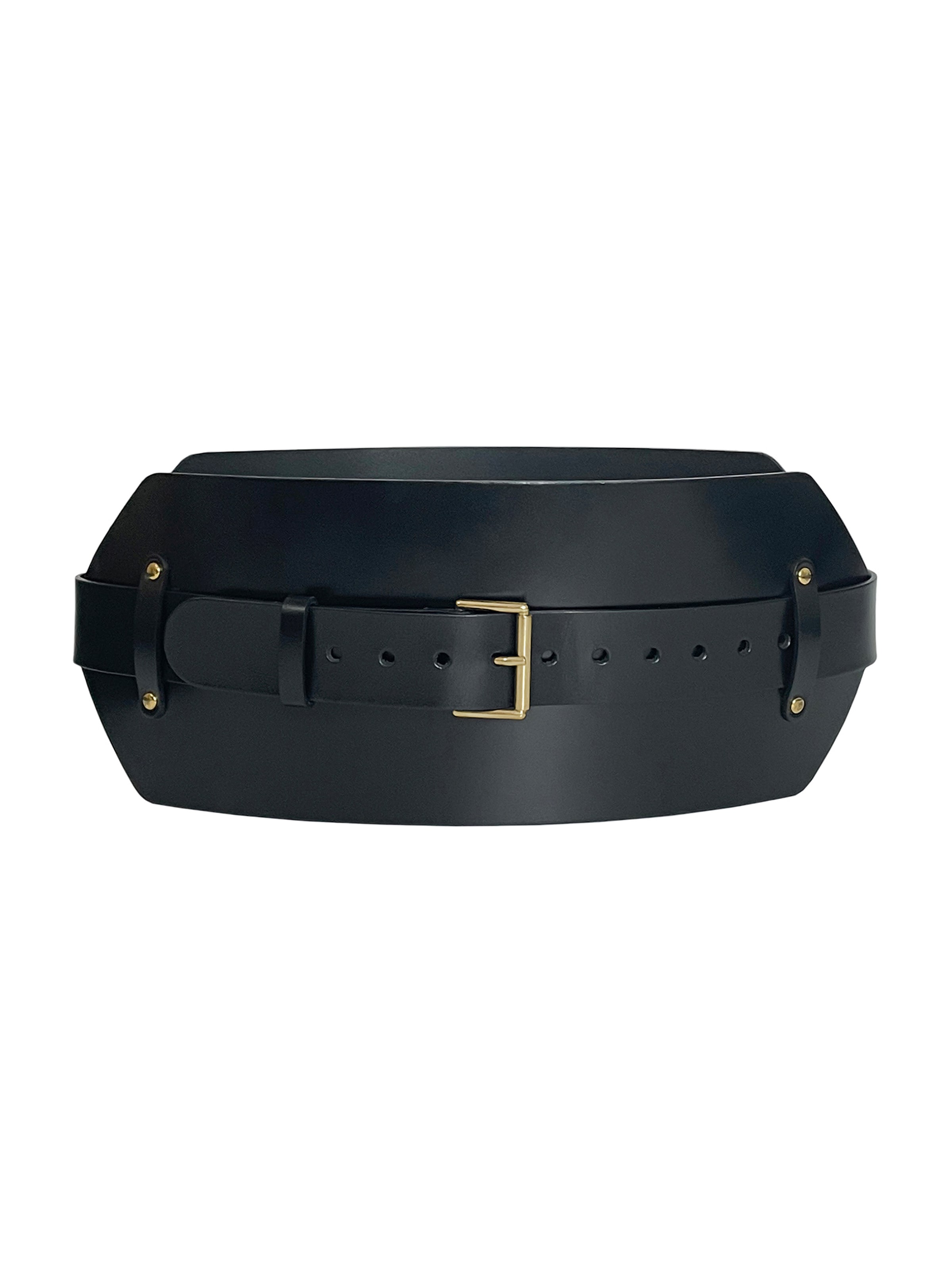 Haute Cuir Belt in Black: front