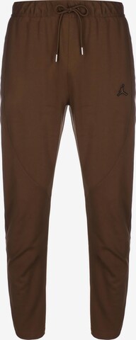 Jordan Tapered Workout Pants in Brown: front