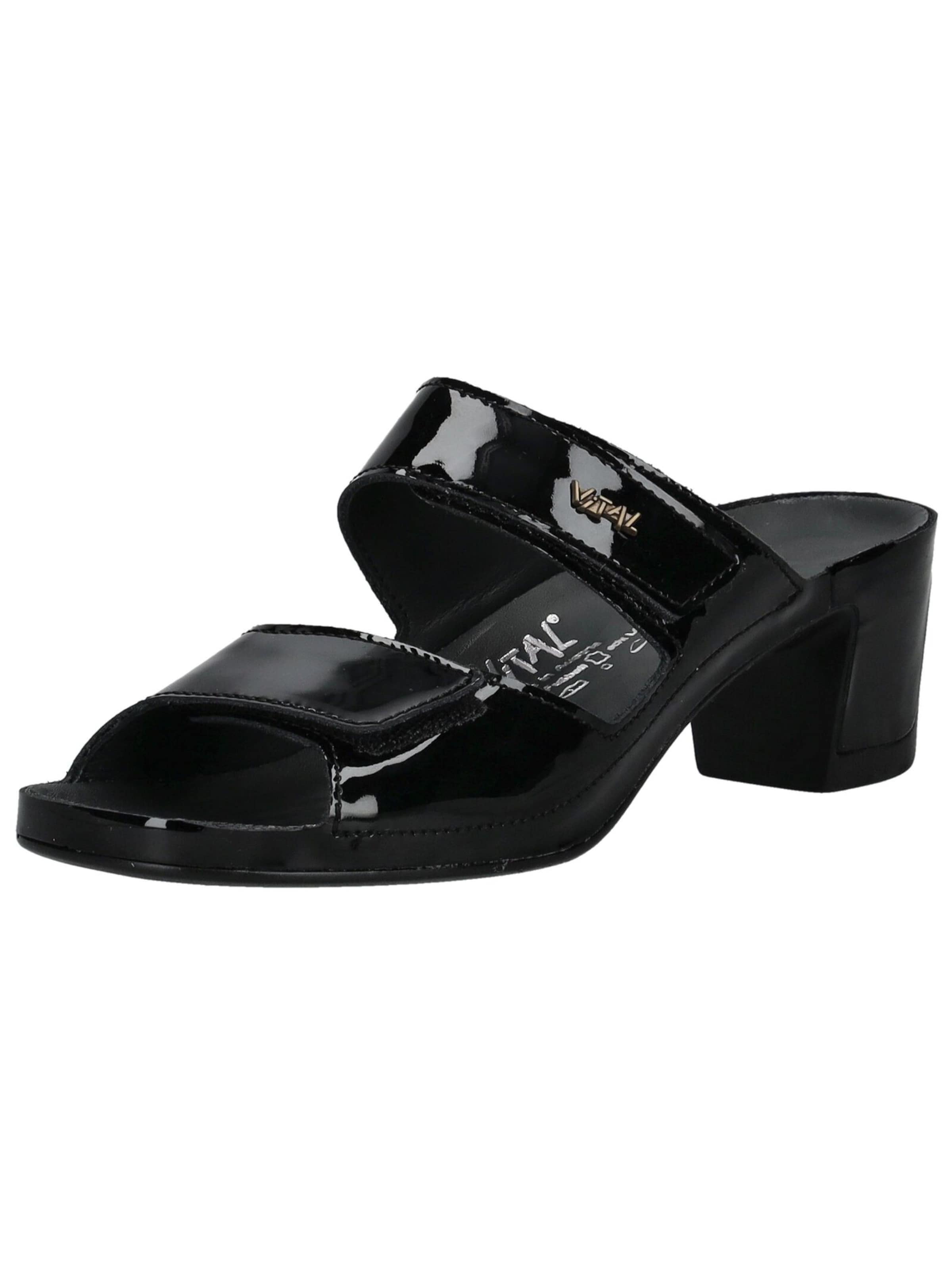 vital Mules in Black: front