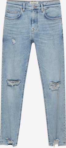 Pull&Bear Skinny Jeans in Blue: front